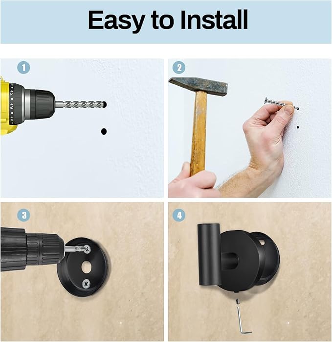 Kruodop Towel Hooks for Bathroom,4 Packs Wall Mount Towel Holder,Black Matte Wall Robe Hook,Stainless Steel Heavy Duty Door Hanger Towel Hook for Kitchen, Bedroom,Hotel,Pool,Coats