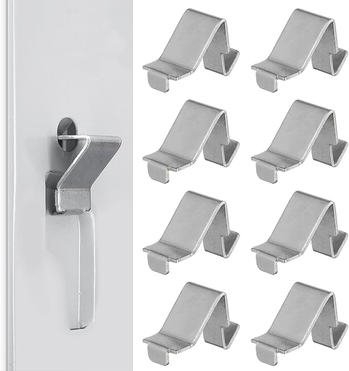 balacoo Metal Cabinet Shelf Clips 12 Pcs Heavy Duty Shelf Support Brackets for Adjustable File Cabinet and Kitchen Storage Organization