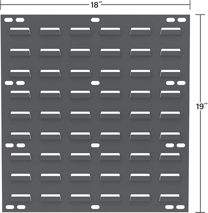 Akro-Mils 30618 Louvered Steel Wall Mount Panel Garage Organizer for Hanging AkroBin Storage Bins, 18-Inch W x 19-Inch H, White, 4 Pack