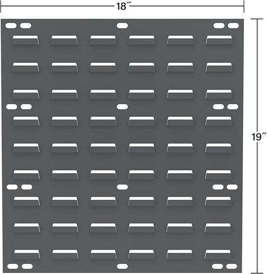 Akro-Mils 30618 Louvered Steel Wall Mount Panel Garage Organizer for Hanging AkroBin Storage Bins, 18-Inch W x 19-Inch H, White, 4 Pack