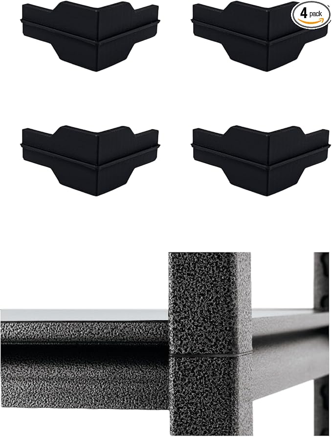 Whalen Post Insert Corner Connector for Shelving Costco (4 PCS), Black