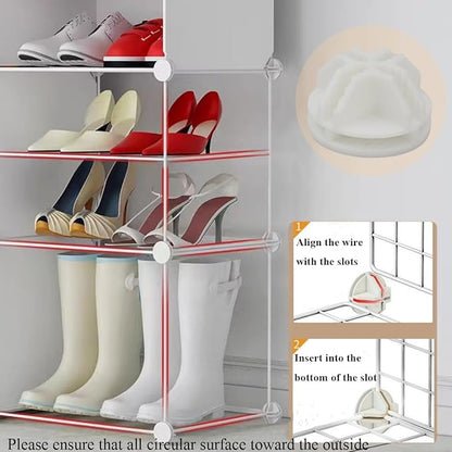 20Pcs Wire Cube Connectors, White Wire Grid Storage Cubes Shelf Connectors 3.6cm Plastic Connectors for Wire Cube Storage Shelving Unit and Modular Closet Organizer, SATONBEYI