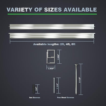 Hovr Solutions Classic 23.75” (2-Foot), Aluminum Floating Shelves Wall Bracket System, 300LB Load Capacity, Hidden Support Bracket Up to 31” Shelf, 3-Pack