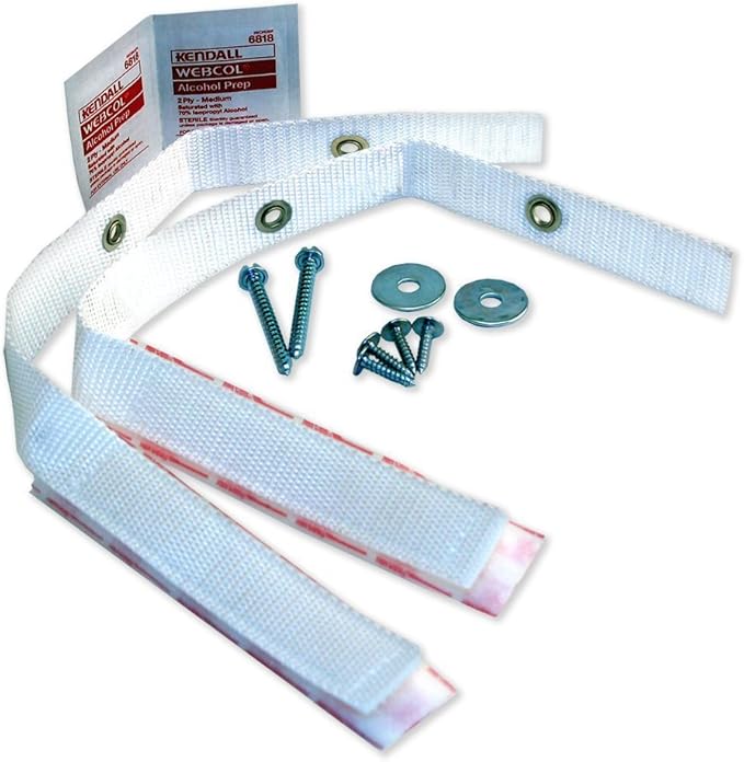 Quakehold! Furniture Strap Kit, Earthquake Fasteners for Disaster Preparedness, Child Proof Safety Straps for RV, Home Office, Helps Prevent Damage and Injury, Easy to Install, White