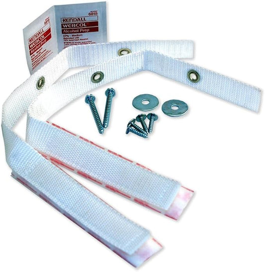 Quakehold! Furniture Strap Kit, Earthquake Fasteners for Disaster Preparedness, Child Proof Safety Straps for RV, Home Office, Helps Prevent Damage and Injury, Easy to Install, White
