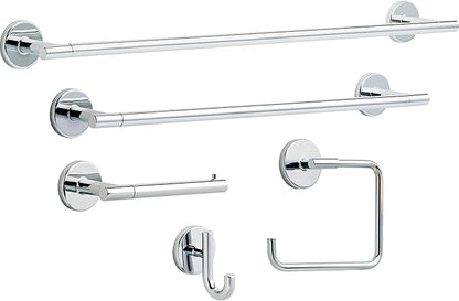 Delta Trinsic (1-Pack) Hand Towel Holder Polished Chrome Towel Racks for Bathroom Wall Square Towel Ring Holder for Bath Towel Hanger for Kitchen, Bathroom Accessories 759460