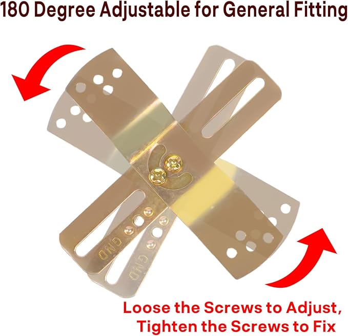 Light Fixture Mounting Brackets, Adjustable Mounting Plates for 4" J-Box, Light Crossbar Set with Screw and Nuts for Wall Light, Close to Ceiling Light, Chandelier, Pendant, 2 Pack