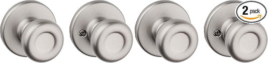 Kwikset 92001-565 Tylo Passage Hall/Closet Knob in Satin Nickel (Pack of 2)