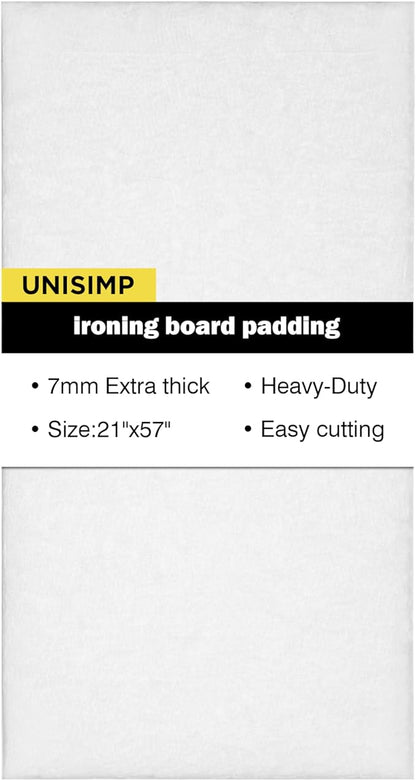 Ironing Board Padding Only, Heavy Duty Standard Ironing Board Pad Replacement, Cut-to-Fit for Standard, Wide & Large Board Sizes up to 21 x 57 Inches