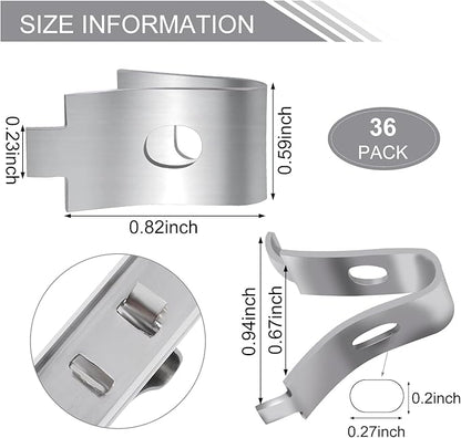 6 Pcs 36 Inch Shelf Pilaster and 36 Pcs Cabinet Shelf Clips Adjustable Shelf Rail Metal Mortise Mount Pilaster Strip Standard for Wall Bookcases Shelving System Closet Organization Storage (Silver)