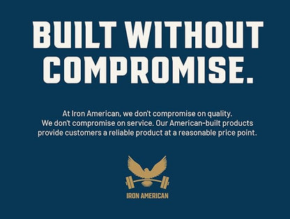 IRON AMERICAN Alpha Barbell Gym Wall Mount Storage 100+ Pound Capacity - Multi-Use Barbell Wall Holder, Barbell Hanger 4.25 x 6.75 x 7.25 Inches - Holds Any Standard Olympic Barbell - Hardware Included