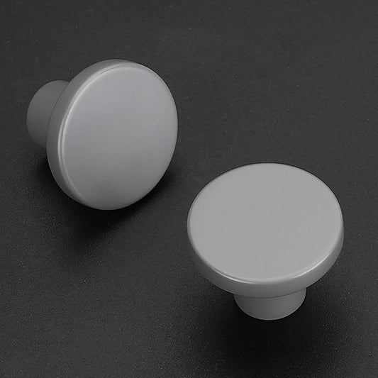 Ravinte 10 Pack Cabinet Knobs Grey Kitchen Cabinet Knobs Round Dresser Drawer Pulls Closet Door Pulls 1-1/5 Inch