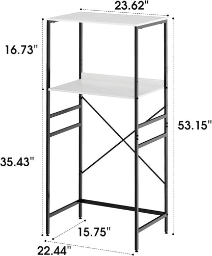 Mini Fridge Shelf Mini Fridge and Microwave Stand Over Mini Fridge Storage Rack Height Adjustable Microwave and Fridge Stand Suitable for Dorm, Kitchens, Offices,Marble-Look