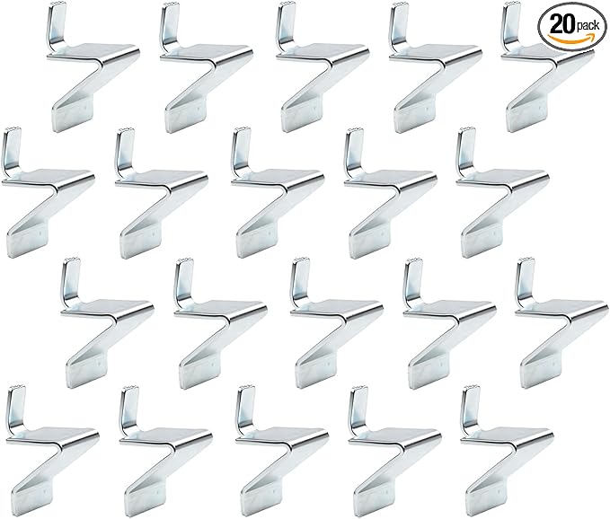 20Pcs Shelf Clips,Compatible with Sandusky Cabinets,Adjustable Heavy Duty Metal Shelving Supports Clip,Fits Most Kinds of Metal Cabinets,Heavy Duty Supports for Office Files,Tools&Storage Organization