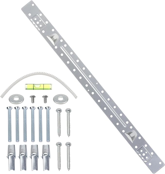 W11025649 Microwave Mounting Bracket Kit Compatible with Whirlpool Microwave Wall Mount Plate with Hardware Screws Bolts Kit Replace 4545957,AP6245752,PS12074431,W10440498,W10245177