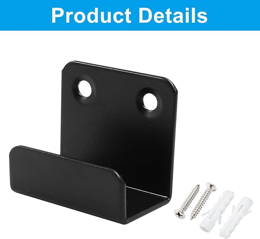 12 Pack Tile Display Wall Hanger Fastener, Stainless Steel Wall Mount Brackets Hook with 20mm Inner Width Heavy Duty Tile Hangers for Ceramic Tile Display (Black)
