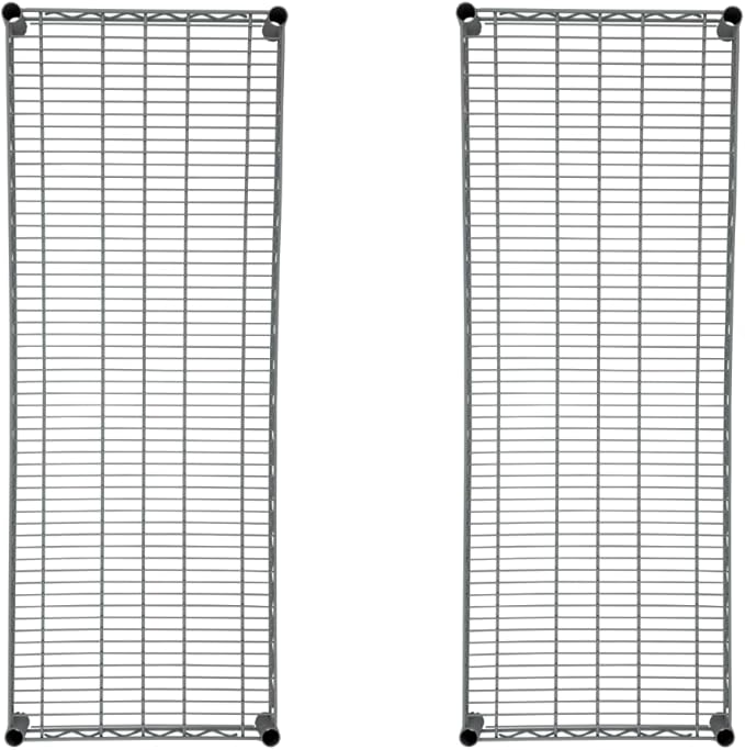 48 x 18-Inch Heavy Duty Shelving Wire Replacement Shelves, Only Fits on Racks, Metal Storage Shelves with 800 lbs Capacity, Includes Clips, NSF-Certified - Epoxy Gray