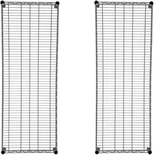 48 x 18-Inch Heavy Duty Shelving Wire Replacement Shelves, Only Fits on Racks, Metal Storage Shelves with 800 lbs Capacity, Includes Clips, NSF-Certified - Epoxy Gray