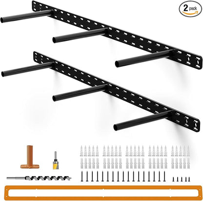 2pcs Floating Shelf Hardware Heavy Duty Hidden Shelf Brackets Support,Wall Mounting Invisible Floating Shelves Bracket with Jig (34" x 8" x 1.5" with Tools)