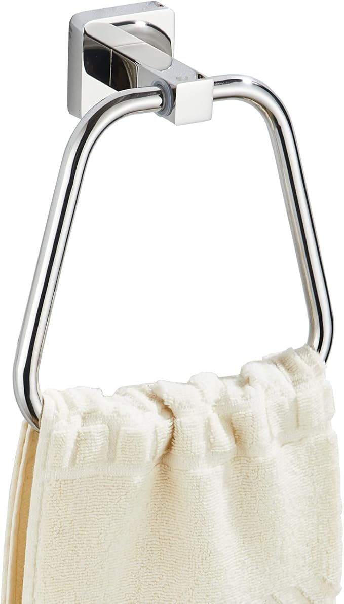 Chrome Towel Ring for Bathroom 2 Pack, Kitchen Bath Towel Holder Hangers Wall Mount Heavy Duty Stainless Steel