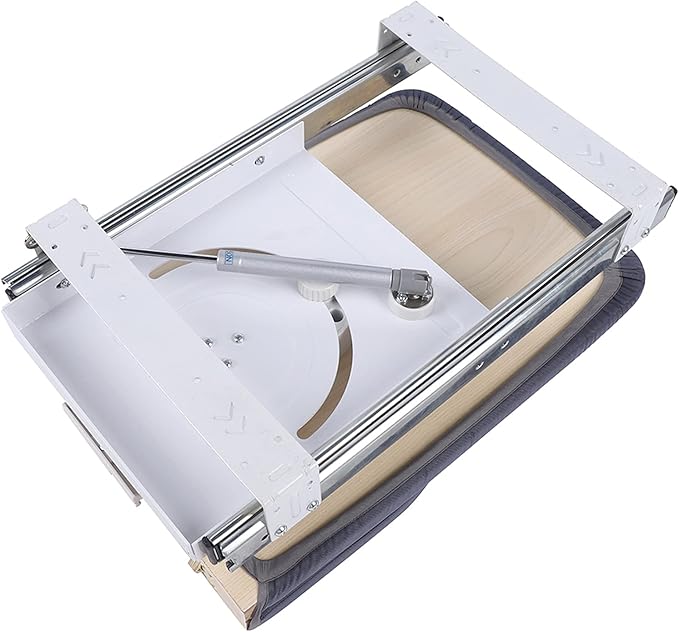 180° Rotation Wall-Mounted Ironing Board Foldable Clothes Ironing Table Pull-Out Stow Away Ironing Board Retractable Small Ironing Board Ironing Storage Station for Home Apartment Gray
