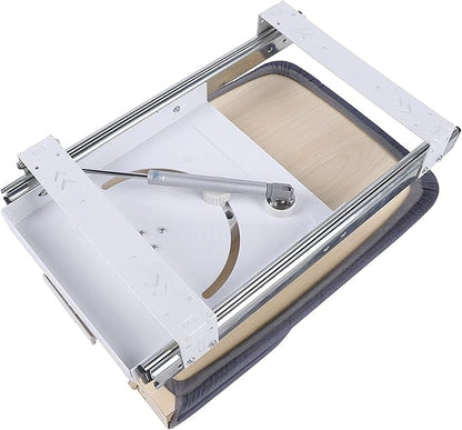 180° Rotation Wall-Mounted Ironing Board Foldable Clothes Ironing Table Pull-Out Stow Away Ironing Board Retractable Small Ironing Board Ironing Storage Station for Home Apartment Gray