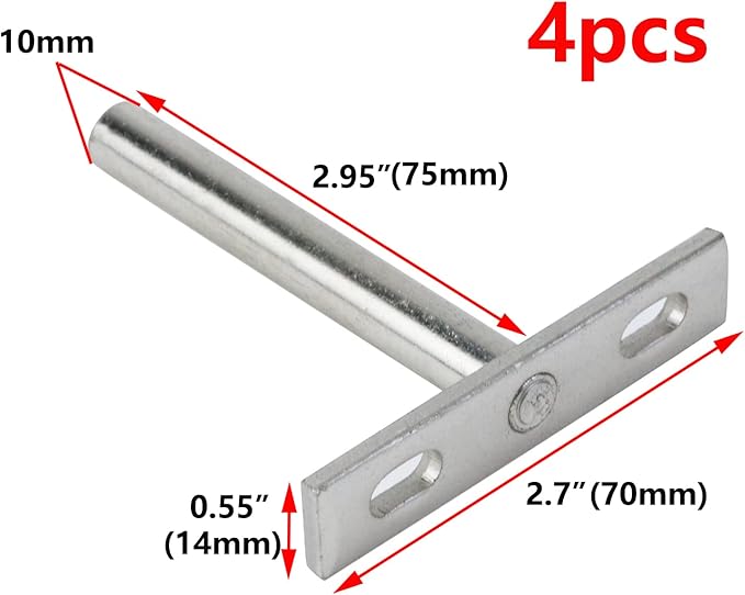 Antrader Floating Shelf Brackets, 3 inch Blind Shelf Supports (Small), Invisible Hanging Hardware Mounts for DIY Project Set of 4