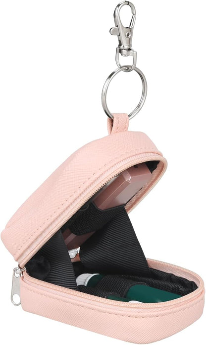 Chapstick Holder Bag Small Lip Balm Sleeve Pouch Lipstick Portable Storage Bag Lip Gloss Case With Hook Accessories
