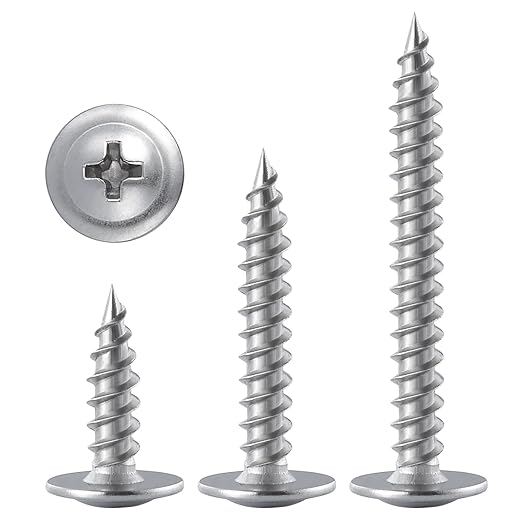 #8 Phillips Truss Head Wood Screws Stainless Steel 410 Quick Metal Self Tapping Assortment Kit