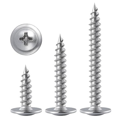 #8 Phillips Truss Head Wood Screws Stainless Steel 410 Quick Metal Self Tapping Assortment Kit