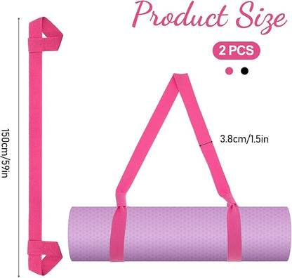 2 Packs Yoga Mat carrier, Yoga Mat Strap for Carrying Adjustable Yogas Strap Yogas Mats Holder Carrier Soft and Durable Suitable for Carrying Most Sizes of mats