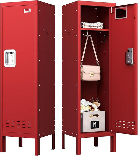 Metal Kids Locker,Metal Cabinet Storage Lockers,Lockable for Employees with Door,54" Height Steel Locker,Lockable Steel Locker for Children's Room, Playroom, School,Gym