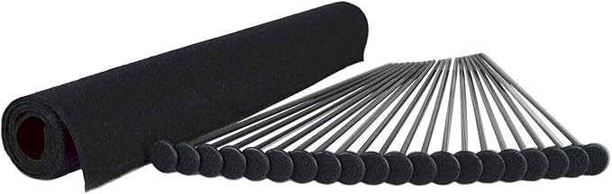 Gun Storage Solutions Rifle Rods Starter Kit with Shelf Liner Gun Organizer System Store More Guns Easy Access for Safety with Nylon Woven Loop Fabric