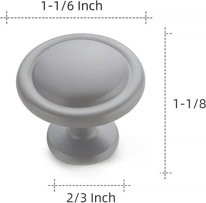 Ravinte 5 Pack 1-1/4 inch Kitchen Cabinet/Drawer/Dresser Knobs Grey Zinc Drawer Pulls/Handles
