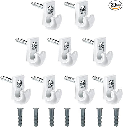 Wire Shelf Wall Clips, 20 Pcs Closet Shelves Clips, Closet Maid Shelf Clips, Down Wall Clip, Wire Shelf Brackets