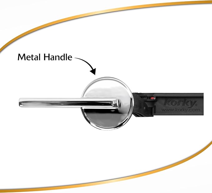 Korky StrongARM Metal Toilet Handle and Lever - Universal to Fit Front, Angled, Side, Left, and Right Mount Toilets - Contemporary Style in Chrome