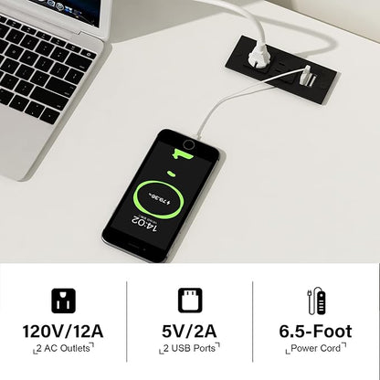 ChooChoo Computer Desk with USB Charging Ports and Power Outlets, 39" White Desk with Drawers, Small Study Writing Table with Stable X Frame for Home Office