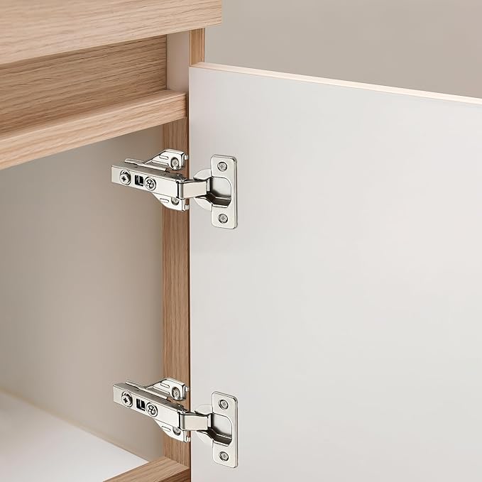Ravinte 15 Pairs 30 Packs Full Overlay Cabinet Door Hinges,105 Degree Adjustable Concealed Kitchen Cabinet Hinges Soft Close for Face Frame Cabinet