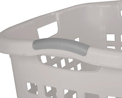 Sterilite 4-Pack 2.1 Bushel Ultra Easy Carry Hamper, Laundry Basket Organizer, Gray Pumice - Large Plastic Clothes Bin for Home, Dorm, Bathroom, and Bedroom Organization