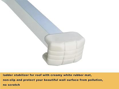 Ladder Stabilizer,Heavy Duty Aluminum Extended Ladder Accessory for Roof Gutter Guard Cleaning Tools,Ladder Stand-Off Wing Span/Wall Ladder Hooks with Non-Slip Rubber Bottom pad.(Patent)