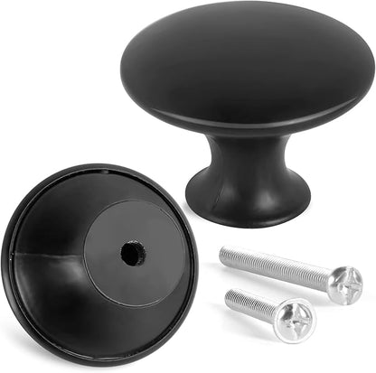 Romeda 18 Piece Drawer Knobs, Black Cabinet Knobs with Screw, 30mm Drawer Pulls for Dresser, Kitchen, and Cabinet Drawers