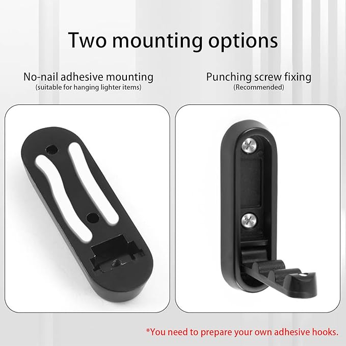 Heavy Duty Wall Hooks - Gold, Metal, Modern, Matte Black Finish - Suitable for Hanging Heavy Items, Towels, Coats, Bags, Brooms - No Drill Wall Mount, Adhesive Shower Hooks for Bathroom Use