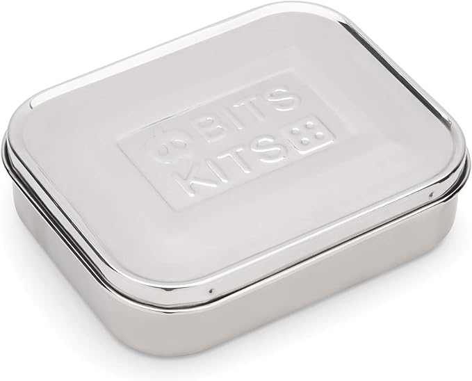 Bento Box Lunch and Condiment Containers Bundle for Kids and Adults, Set of 5, Stainless Steel