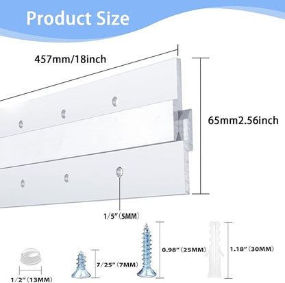 18'' French Cleat Heavy Duty- French Cleat Hanger- French Cleat Picture Hanger for Hanging Picture and Mirror, Shelf, Headboard, Panel or Whiteboard (2 Pairs, Supports 140 lbs )