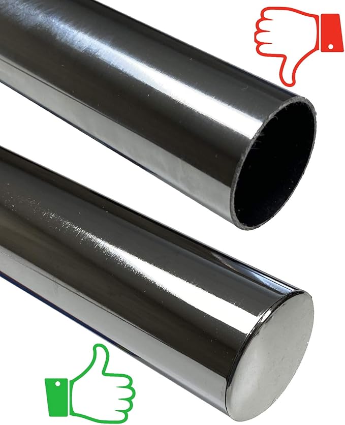 Chrome End Cap for 32mm Diameter Closet Rod | 2 Pack