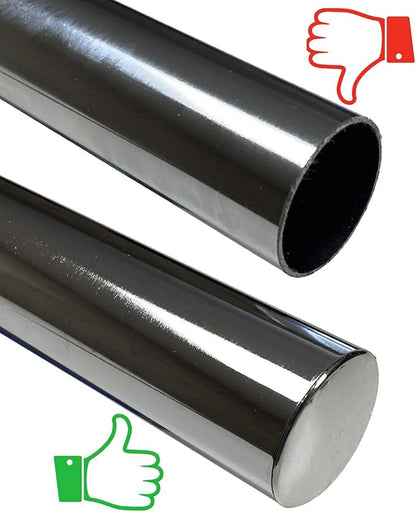 Chrome End Cap for 32mm Diameter Closet Rod | 2 Pack