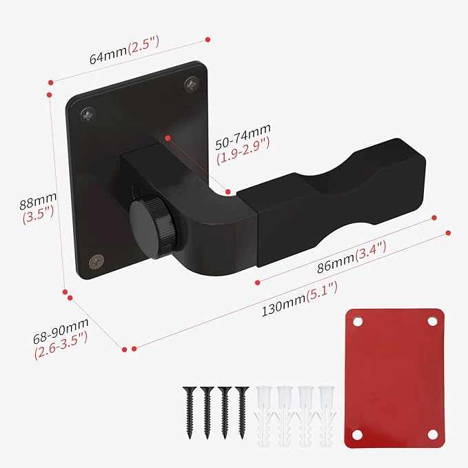 Adjustable Vacuum Wall Mount for Shark Vacuum Shark Cordless Vacuum Wall Mount Compatible for V7 V8 V10 V11 V12 V15 Shark IX141 IZ562H IZ682H IZ361H IZ462H IZ163H IZ363HT IZ483H (Black)