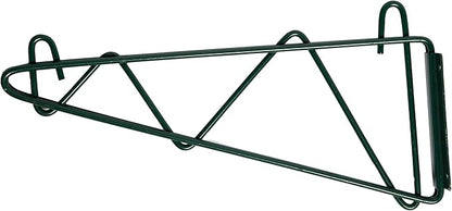 Epoxy Green Wall Mounting Bracket for Wire Shelving | 2 Brackets for Commercial, Retail or Home Use | NSF Certified | Set of 2 Brackets | (21")