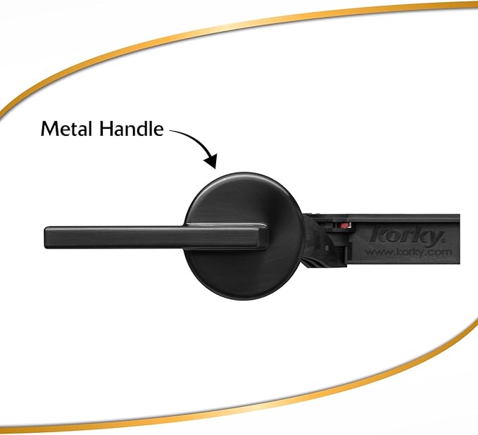 Korky StrongARM Metal Toilet Handle and Lever - Universal to Fit Front, Angled, Side, Left, and Right Mount Toilets - Contemporary Style in Matte Black
