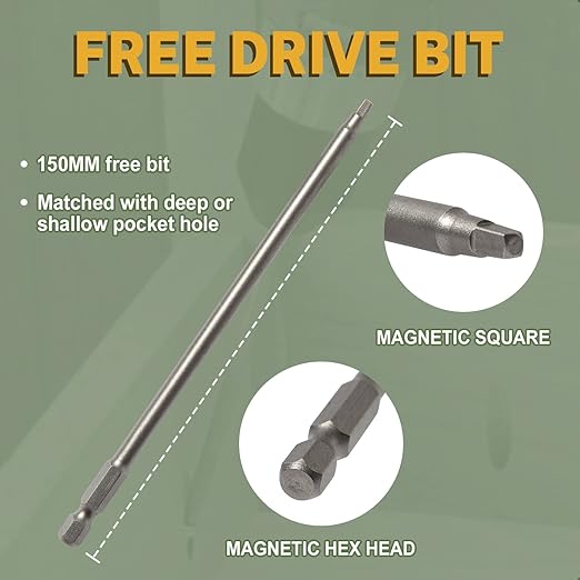 LIONMAX 1 Inch Pocket Hole Screws, 1000 PCS Exterior Screws #8 x 1, Coarse Thread, Square Drive, Blue Coated Weather Resistant, 150MM Drive Bit Included